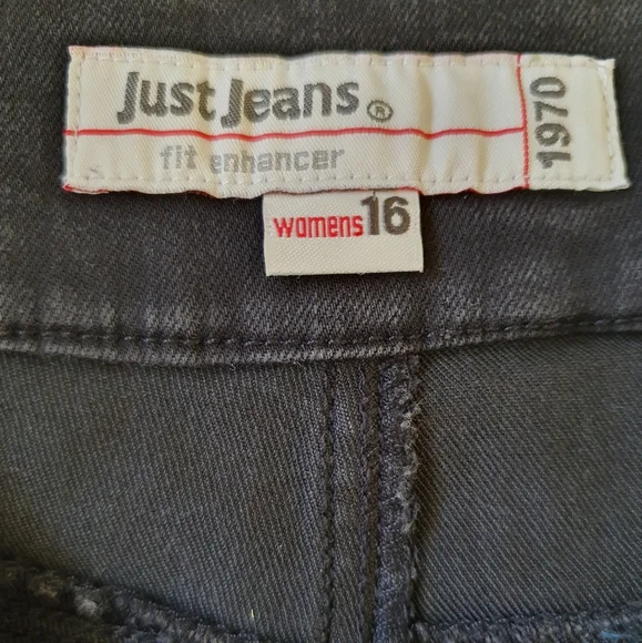 Just Jeans Black Fit Enhancer Jeans Size 16 - Picture 3 of 4